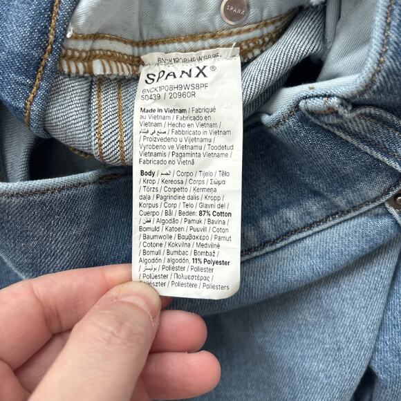 Spanx Women SPANXshape EveryWear Flare Jean Size Large Pull On Light Wash - Picture 3 of 13